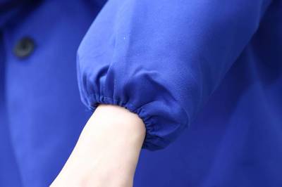 男女長款藍(lán)大褂工作服長袖藍(lán)色搬運(yùn)服庫管工作服防塵服 勞保