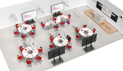 迪歐教育培訓家具 專業組合桌椅助力優質學習環境